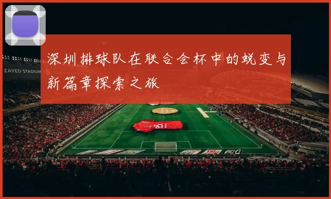 深圳排球队在联合会杯中的蜕变与新篇章探索之旅